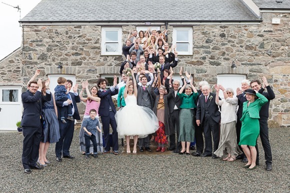 A tea length Enzoani wedding dress for an intimate Real Wedding in North Wales (c) Gill Jones Photography